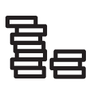 coins stack line Icon