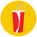 cola Flat Round Icon