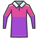 collared sweater Filled Outline Icon