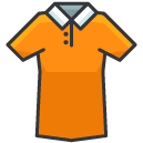 collared tshirt Filled Outline Icon