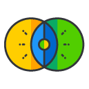 color Filled Outline Icon