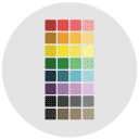 color swatches Flat Round Icon