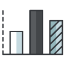 column graph Filled Outline Icon