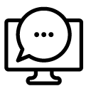 computer chat line Icon