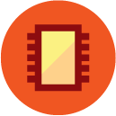 computer chip flat Icon