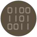 computer language code Flat Round Icon