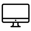 computer monitor line Icon