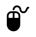 computer mouse_1 glyph Icon