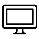 computer screen line Icon