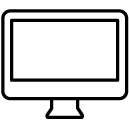 computer screen line Icon