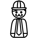 construction business man line Icon