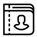 contact book line Icon
