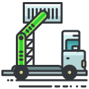 container truck Filled Outline Icon