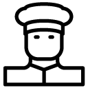 cook man line Icon
