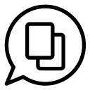 copy chat one line Icon