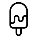 covered ice cream line Icon