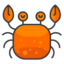 crab Filled Outline Icon