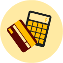 credit card calculator flat Icon