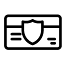 credit card security line Icon