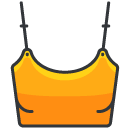 crop top straps Filled Outline Icon