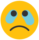 crying Flat Round Icon