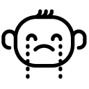 crying baby line Icon