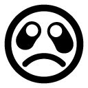 crying glyph Icon copy