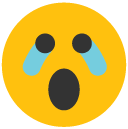 crying Flat Round Icon