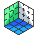 cube Filled Outline Icon