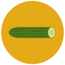 cucumber Flat Round Icon