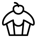cupcake line Icon