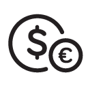 currency exchange line Icon