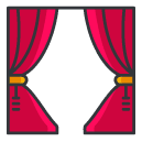 curtains Filled Outline Icon