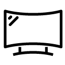 curved monitor line Icon