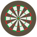 dart board Flat Round Icon