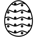 decorated egg line Icon