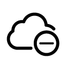 delete cloud line Icon