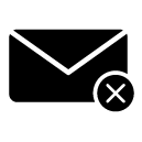 delete mail glyph Icon