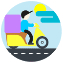 delivery man flat Icon