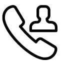 dial contact 6 line Icon