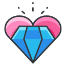 diamond Filled Outline Icon