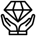 diamond care line Icon