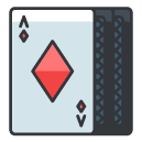 diamonds cards Filled Outline Icon