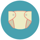 diaper Flat Round Icon
