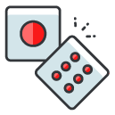 dice Filled Outline Icon