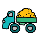 digging toy truck Doodle Icons