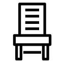 dining chair line Icon