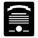 diploma glyph Icon