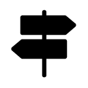 directions post glyph Icon