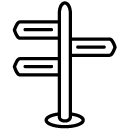 directions post line Icon